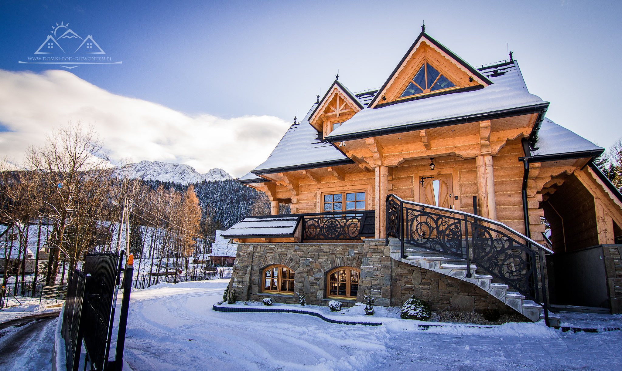 domek do wynajęcia zakopane - Domki na tle panoramy górskiej
