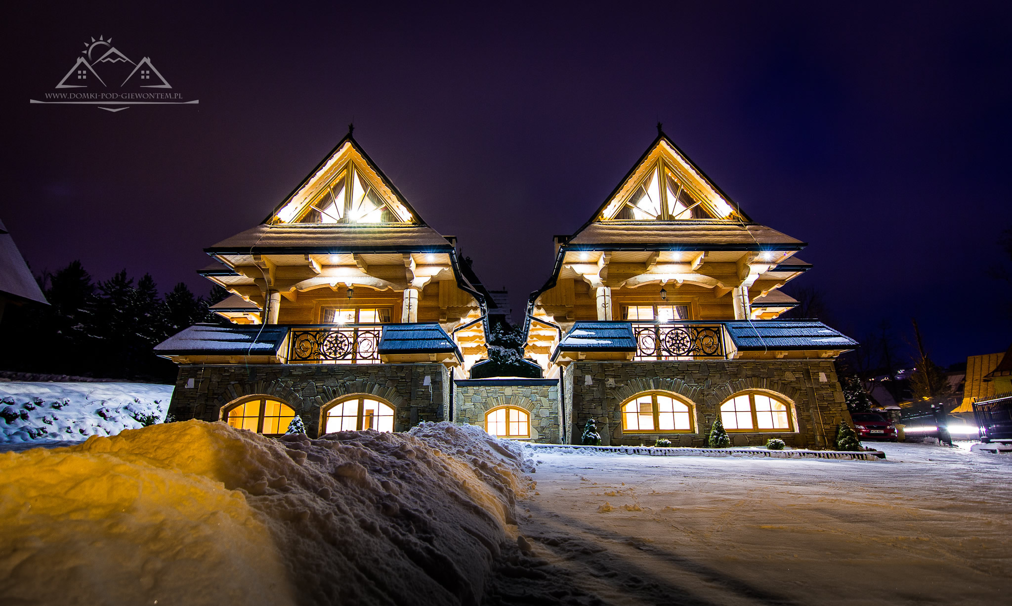 domek do wynajęcia zakopane - W górach zapadła noc
